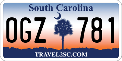 SC license plate OGZ781