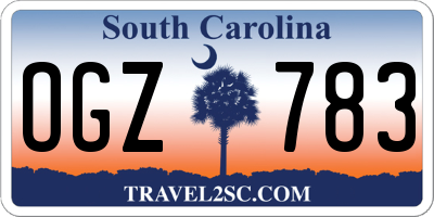 SC license plate OGZ783