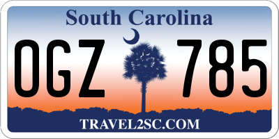SC license plate OGZ785