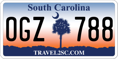 SC license plate OGZ788