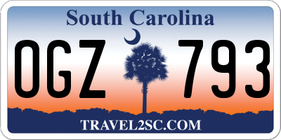 SC license plate OGZ793