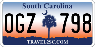 SC license plate OGZ798