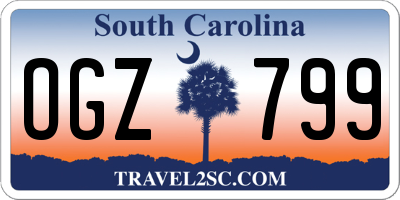 SC license plate OGZ799