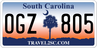 SC license plate OGZ805