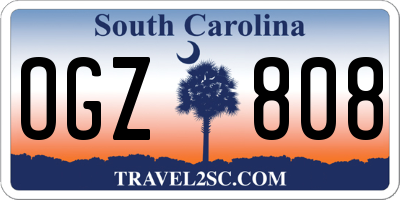 SC license plate OGZ808