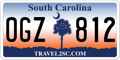 SC license plate OGZ812