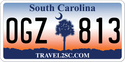 SC license plate OGZ813
