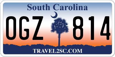 SC license plate OGZ814
