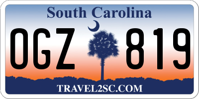SC license plate OGZ819
