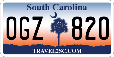 SC license plate OGZ820