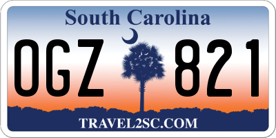 SC license plate OGZ821