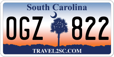SC license plate OGZ822