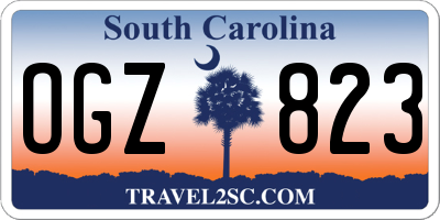 SC license plate OGZ823