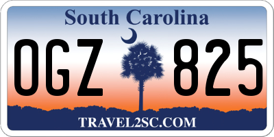 SC license plate OGZ825