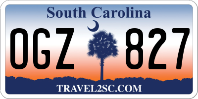 SC license plate OGZ827