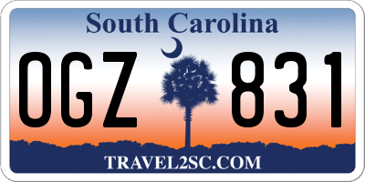 SC license plate OGZ831