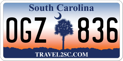 SC license plate OGZ836