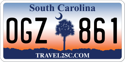SC license plate OGZ861