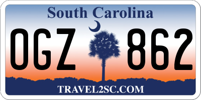 SC license plate OGZ862