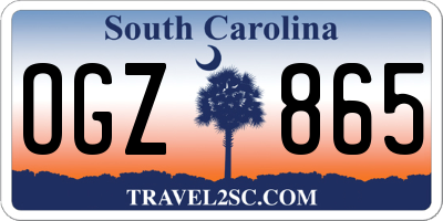 SC license plate OGZ865