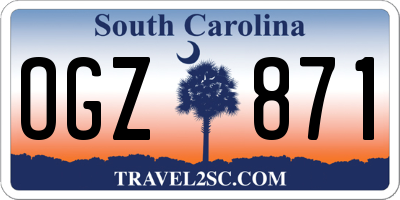 SC license plate OGZ871