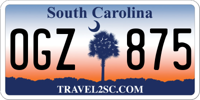 SC license plate OGZ875