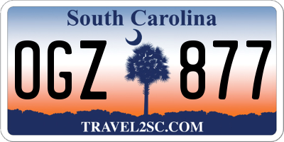 SC license plate OGZ877