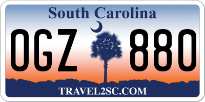 SC license plate OGZ880