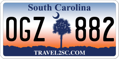 SC license plate OGZ882