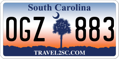 SC license plate OGZ883