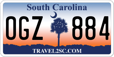 SC license plate OGZ884