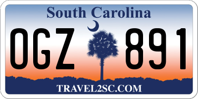SC license plate OGZ891