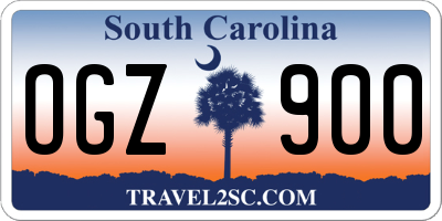 SC license plate OGZ900