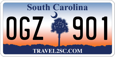 SC license plate OGZ901