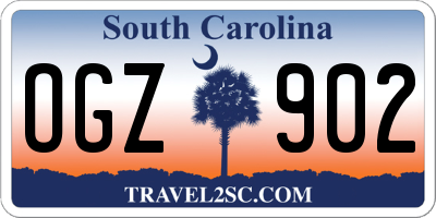 SC license plate OGZ902