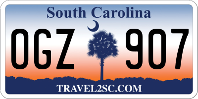 SC license plate OGZ907