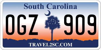 SC license plate OGZ909
