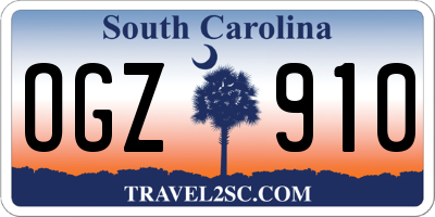 SC license plate OGZ910
