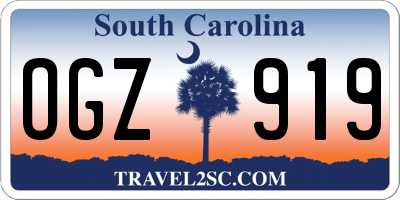 SC license plate OGZ919