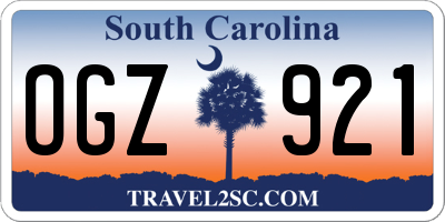 SC license plate OGZ921