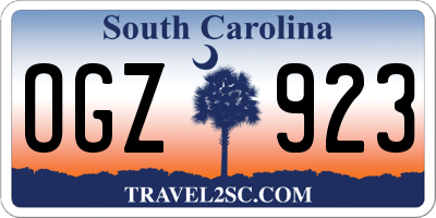 SC license plate OGZ923