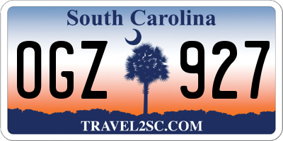 SC license plate OGZ927