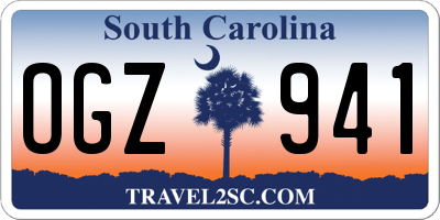 SC license plate OGZ941