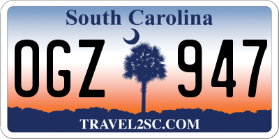SC license plate OGZ947
