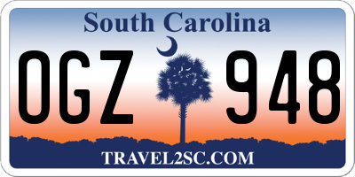 SC license plate OGZ948