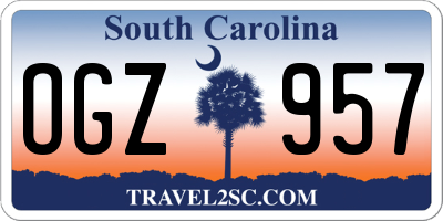 SC license plate OGZ957