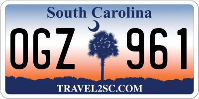 SC license plate OGZ961