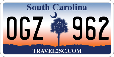 SC license plate OGZ962