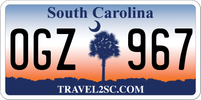 SC license plate OGZ967