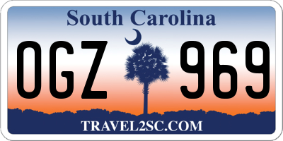 SC license plate OGZ969
